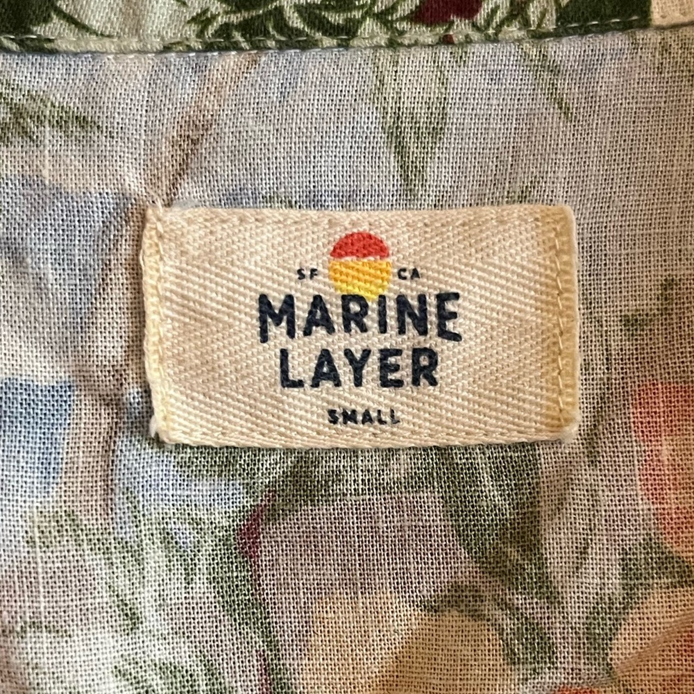 Marine Layer Multicolor Tropical Button Down Shirt - image 2